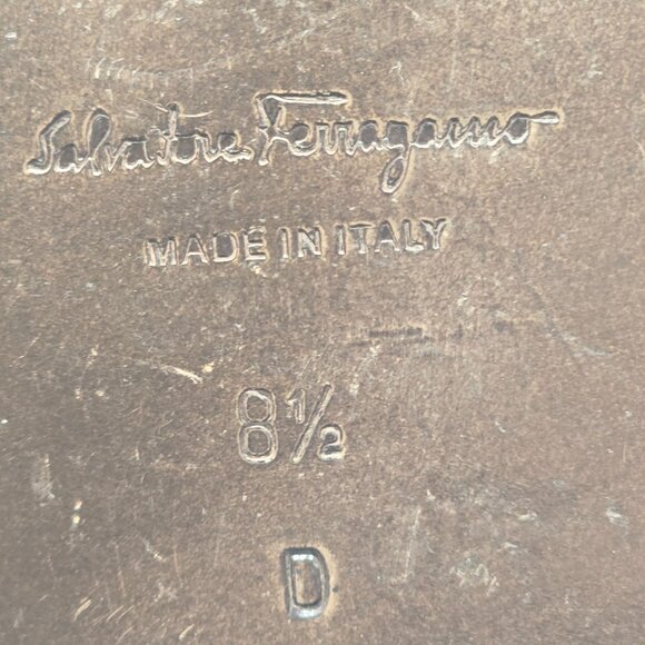 Vintage Ferragamo Italy Monk Strap Loafers Men's 8.5D Black Leather Dress Shoes - Picture 10 of 10